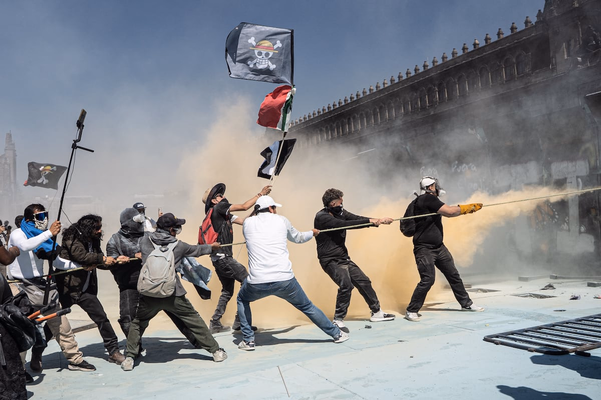Anti-government protest in Mexico City organized by 