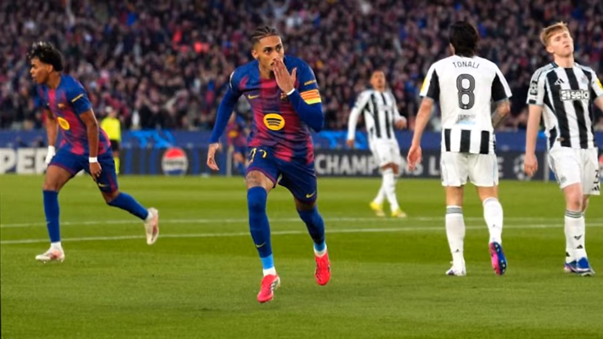 Barcelona defeats Newcastle 7-2 in Champions League