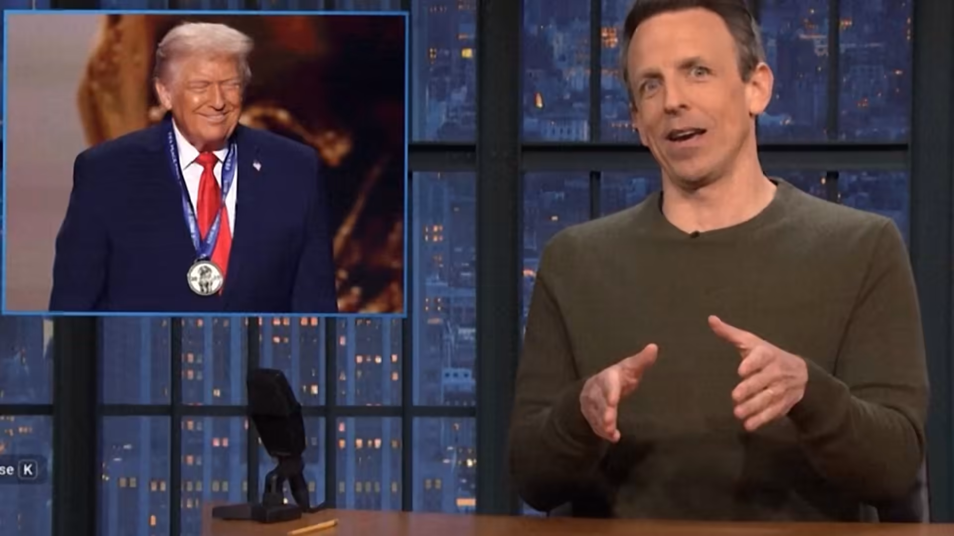 House Speaker Johnson presents Trump with inaugural 'America First' award