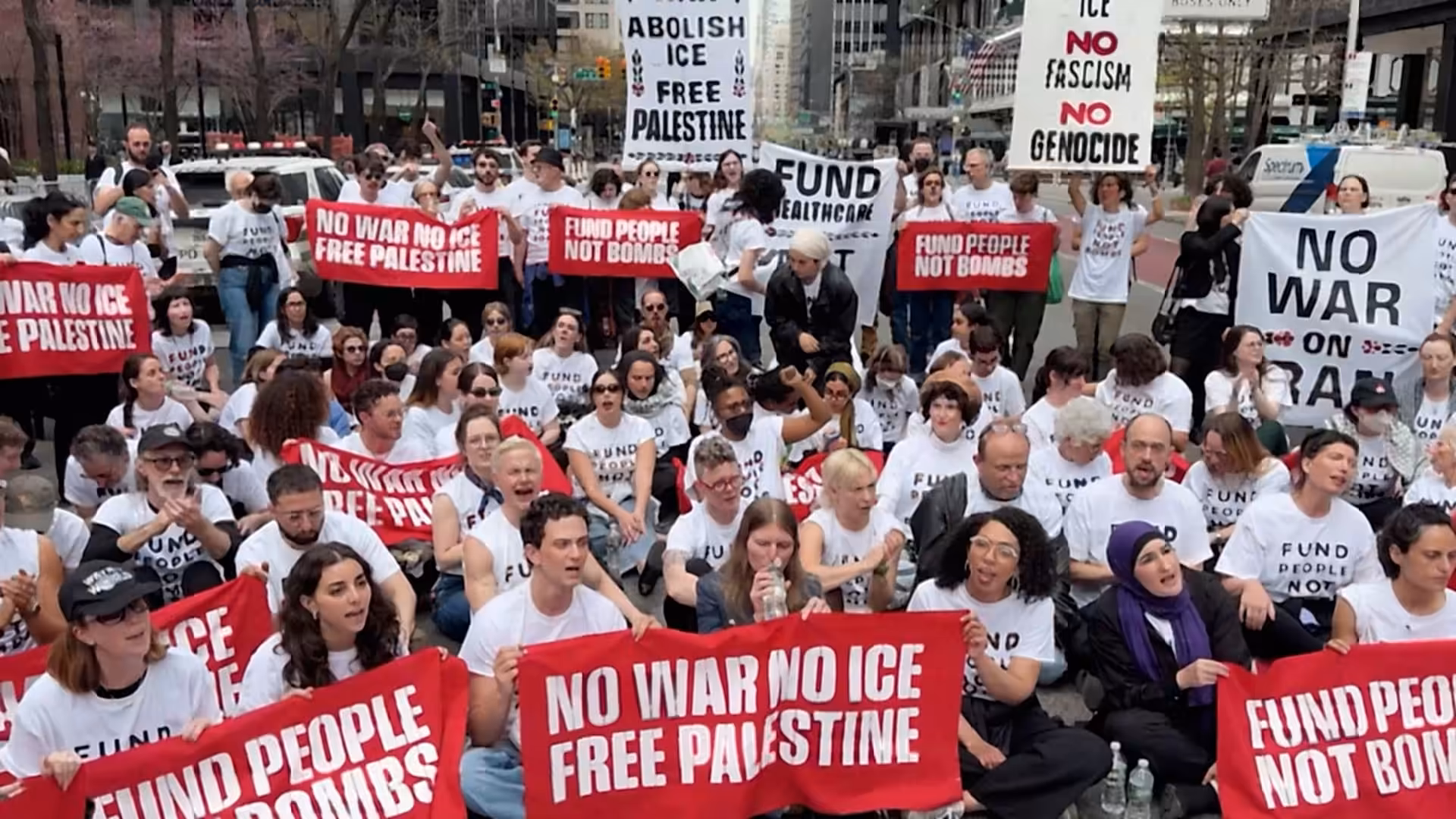 About 90 protesters detained at N.Y.C. rally against Israel arms sales