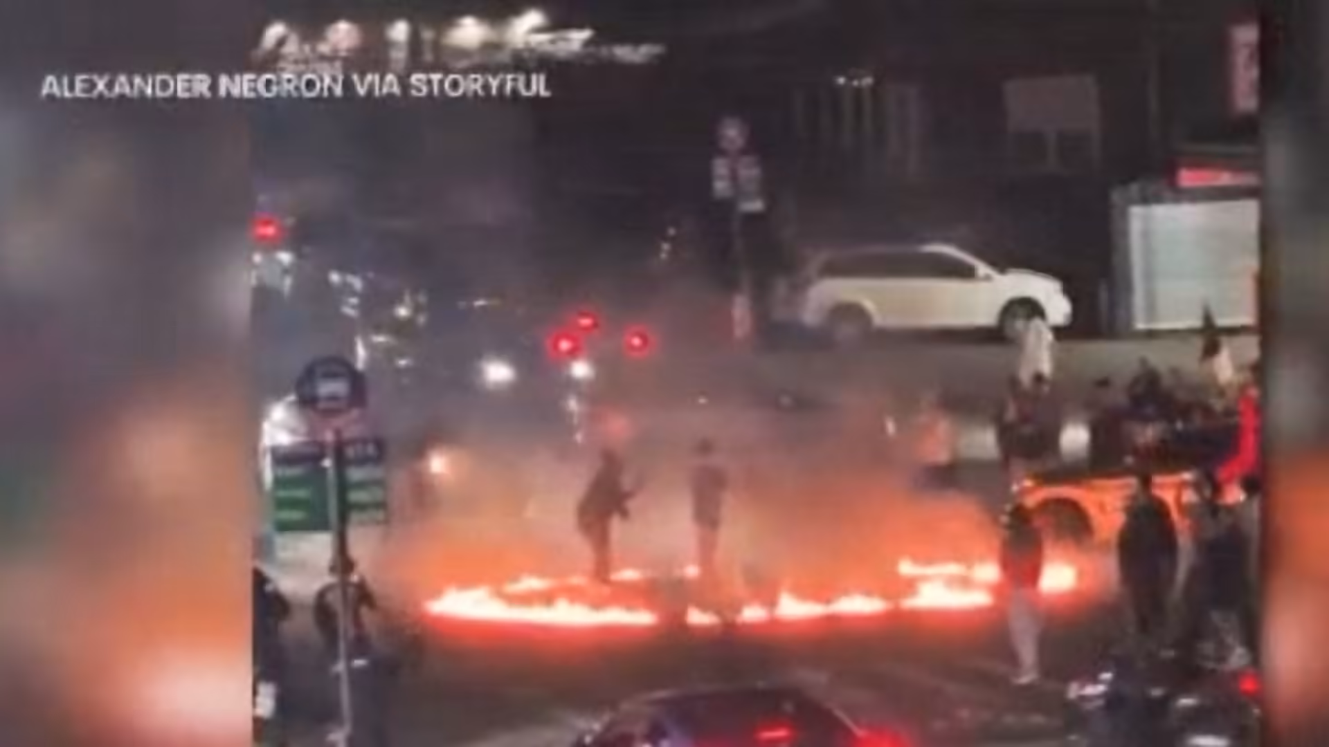 Arrest made in Queens street takeover with ring of fire