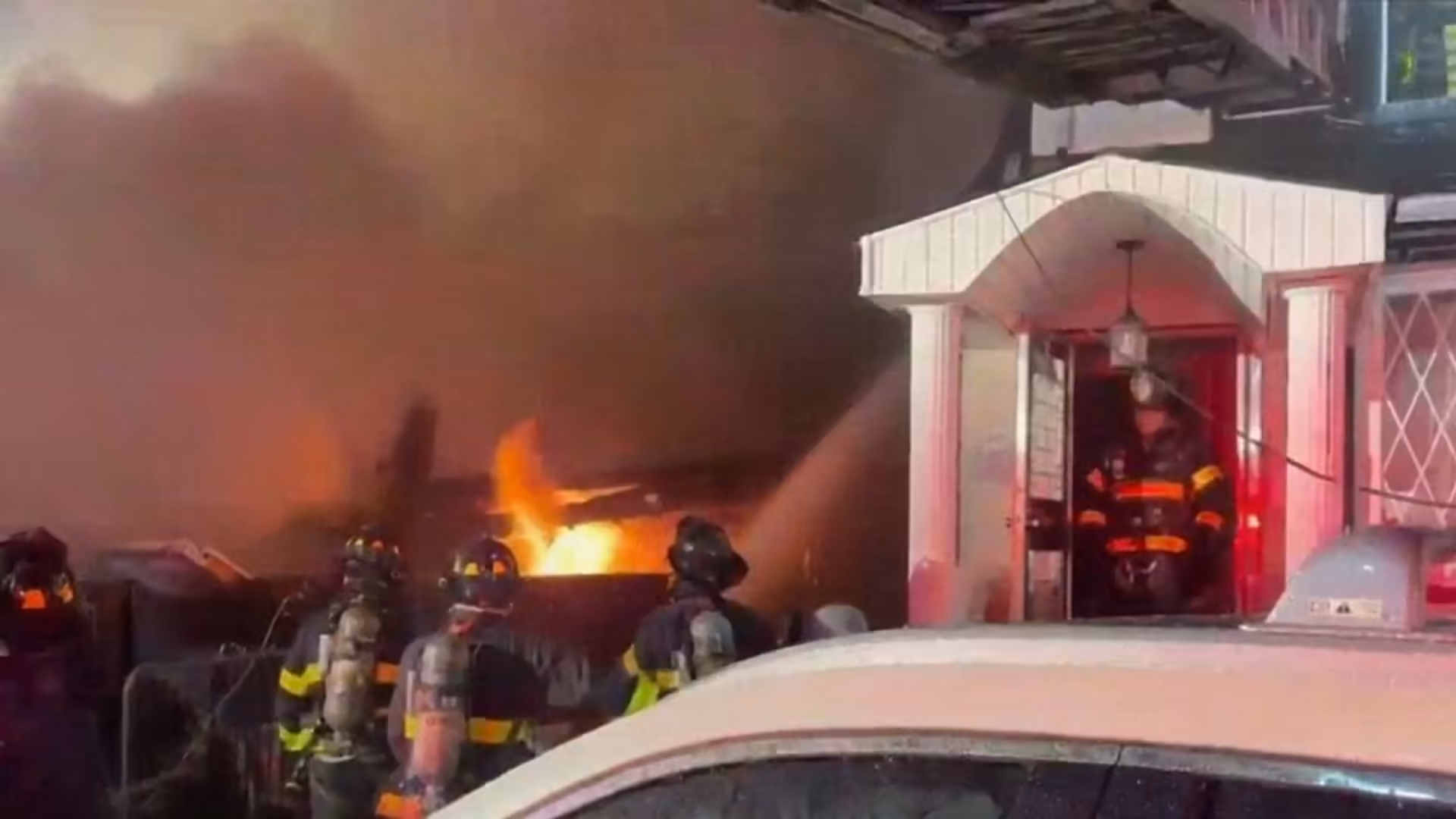 Man with knife sparks Queens house explosion, injures officers