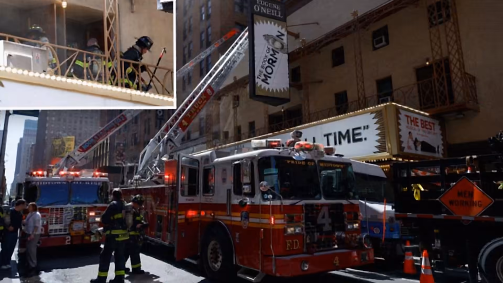 Three-alarm fire breaks out at Broadway's Eugene O'Neill Theatre