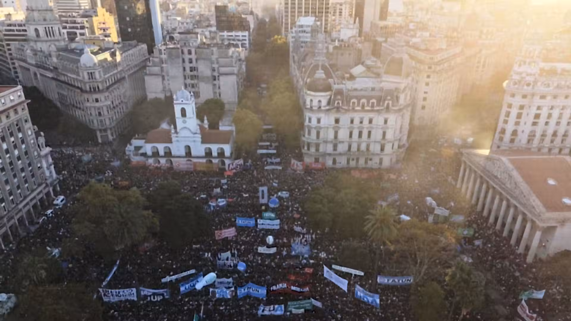 Hundreds of thousands protest Milei's university funding cuts in Argentina