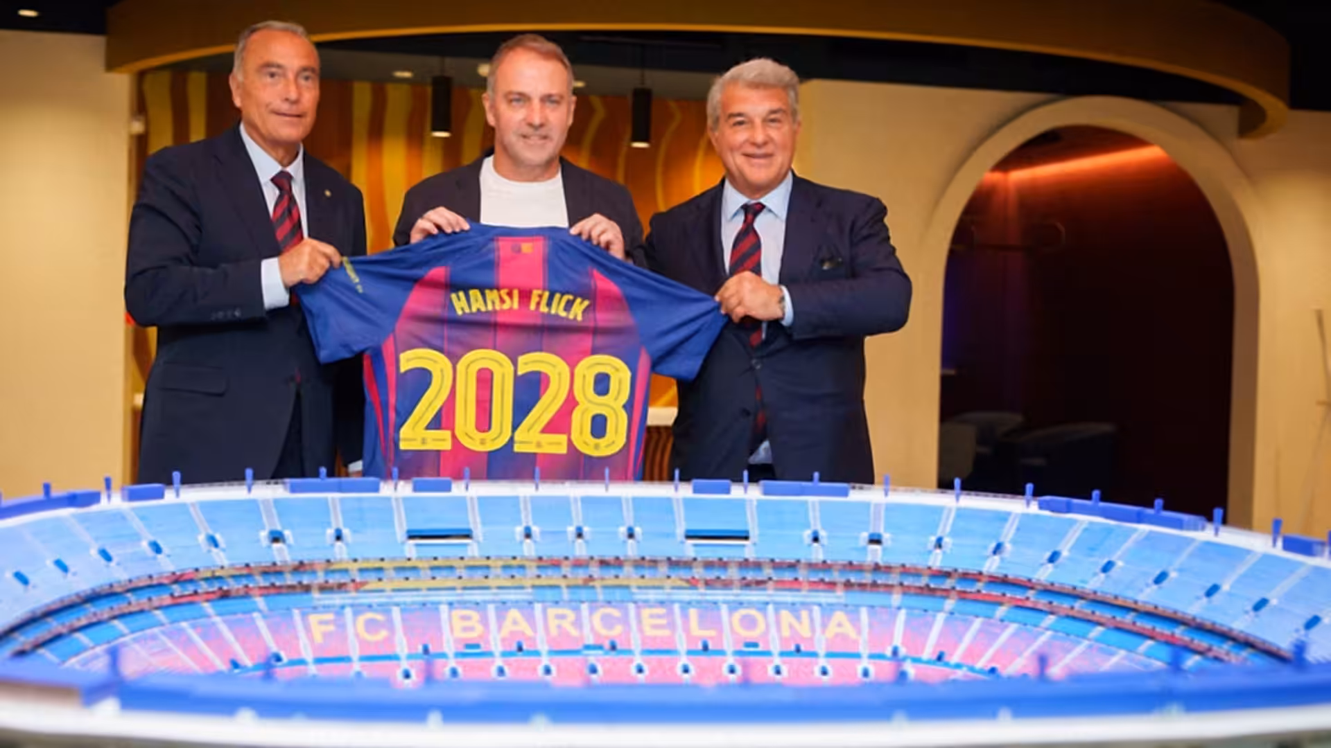 Hansi Flick renews Barcelona contract through June 2028