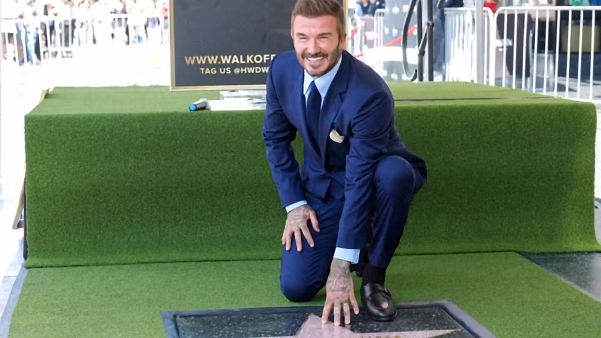 David Beckham becomes first soccer player honored on Hollywood Walk of Fame
