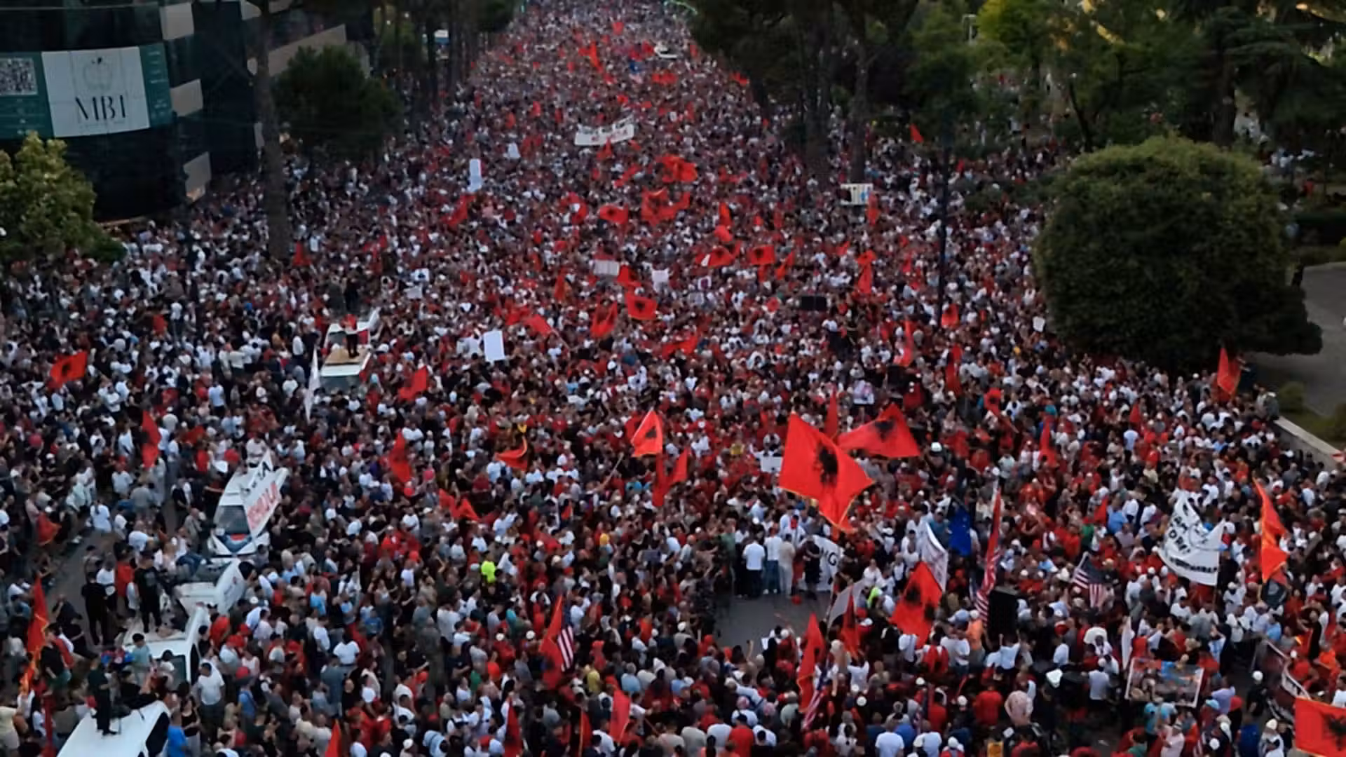 Tens of thousands protest luxury resort project in Albania