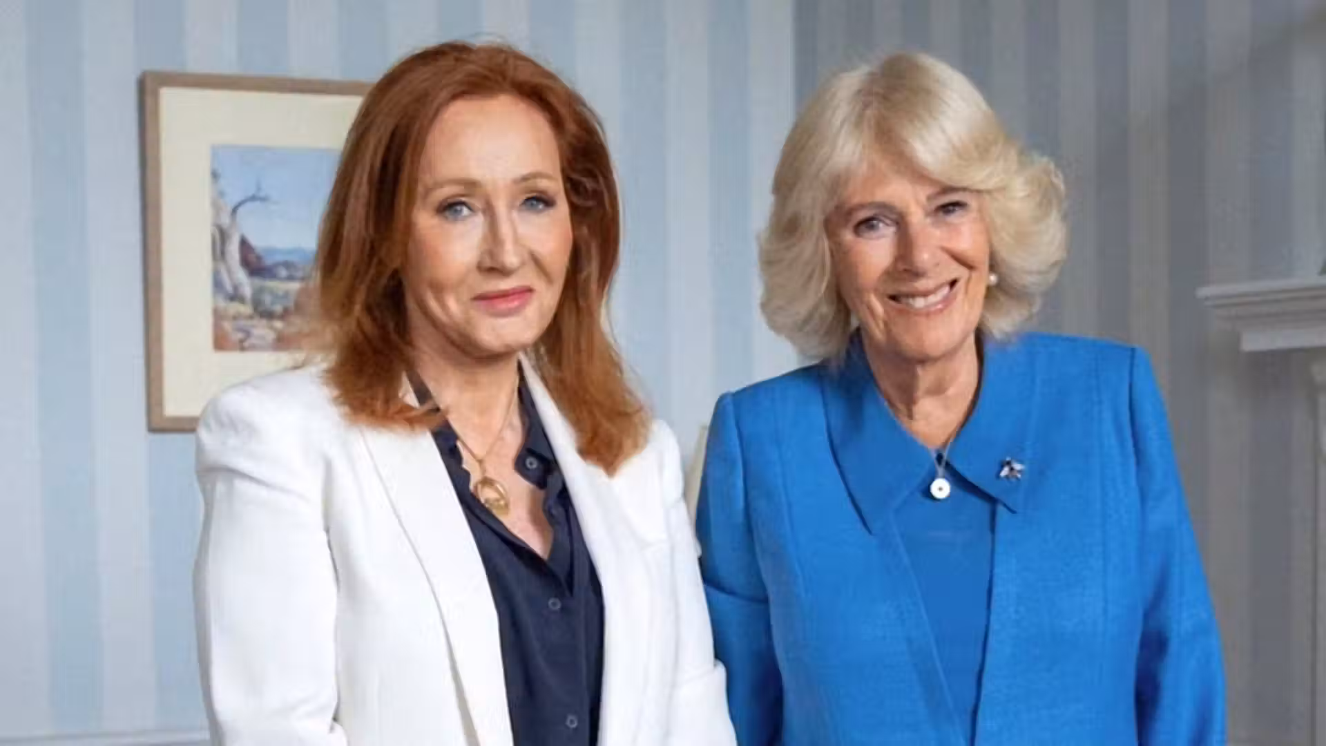 Queen Camilla meets J.K. Rowling at Edinburgh palace