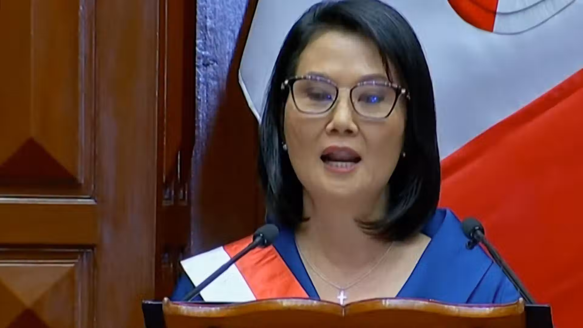 Keiko Fujimori sworn in as Peru's first elected female president