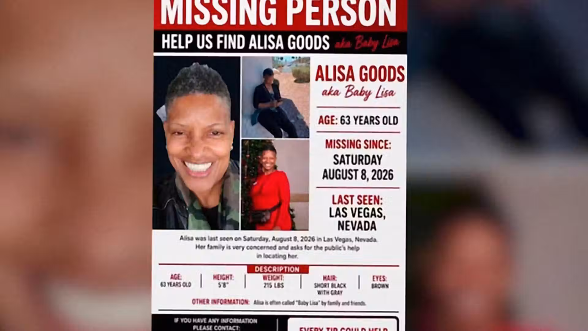 Body of missing NYC grandmother found near Las Vegas airport