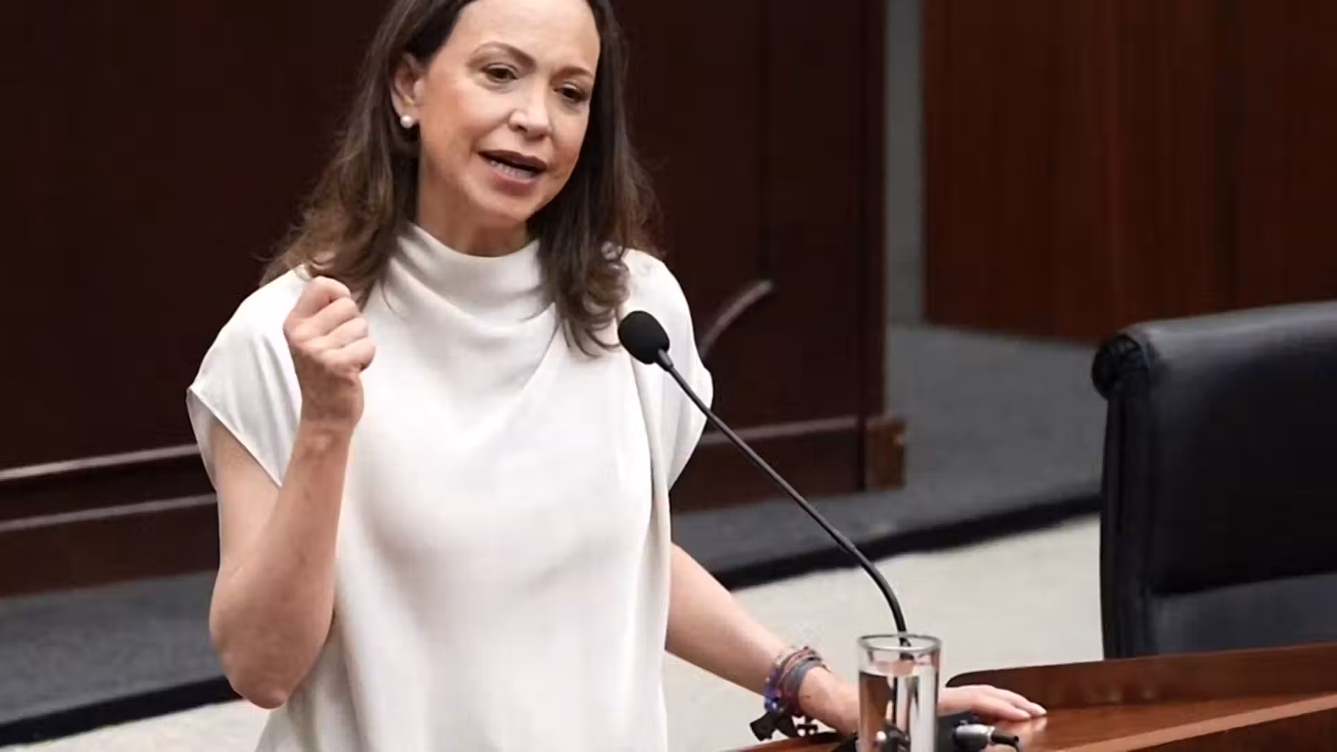 Venezuelan opposition leader Machado evaluates return from U.S. trip