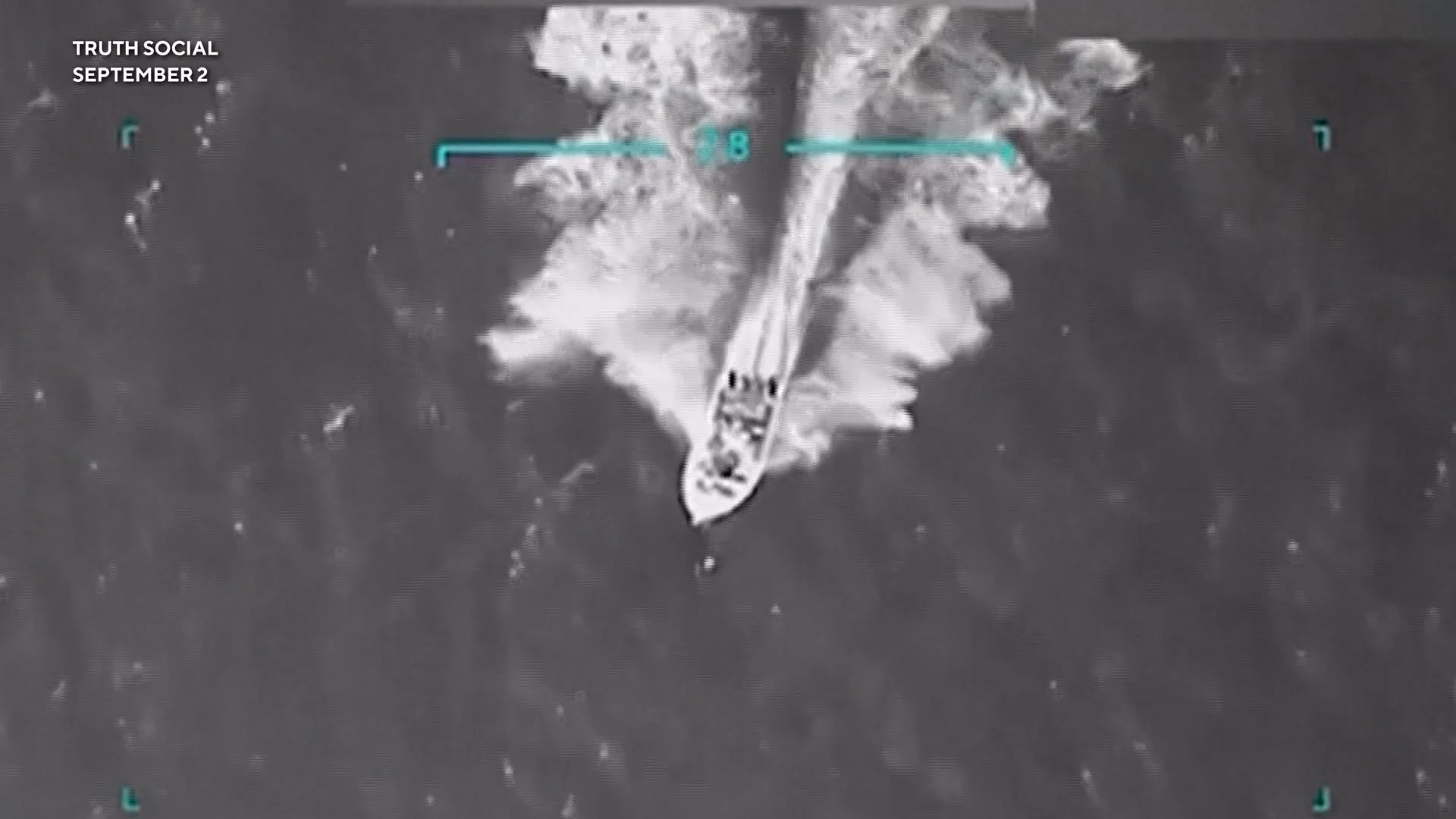Alleged drug boat outside Venezuela